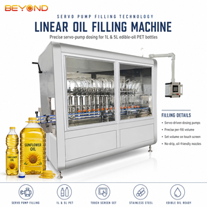 Automatic 1L Plastic Bottle Edible Oil Filling Line Linear Filling And Capping Machine
