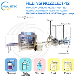 HUAJIE Linear Automatic 4 8 10 Heads Piston Bottle Viscous Liquid Filling Machine Line Shampoo Bottle Filling Machine