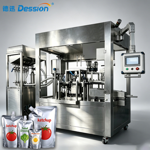 Automatic 100G 200G Sauce Spout Pouch Filling Sealing Machine