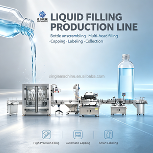 Customized Linear 500ml Bottle Oil Fruit Juice Beverage 8 10 Heads Fully Automatic Bottled Liquid Filling Production Line
